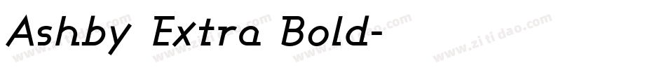 Ashby Extra Bold字体转换